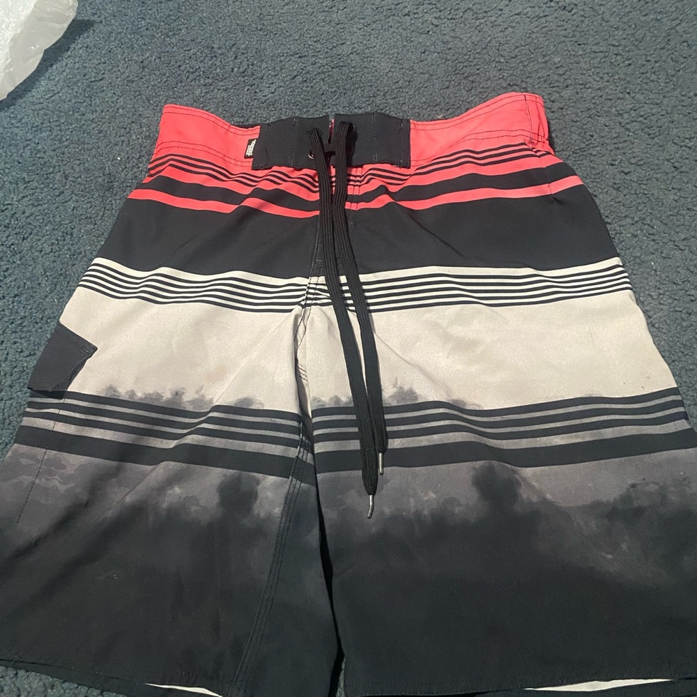 No Fear Striped Swim Shorts